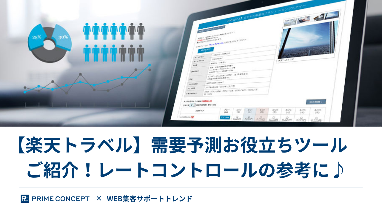 【楽天トラベル】需要予測お役立ちツールご紹介！レートコントロールの参考に♪