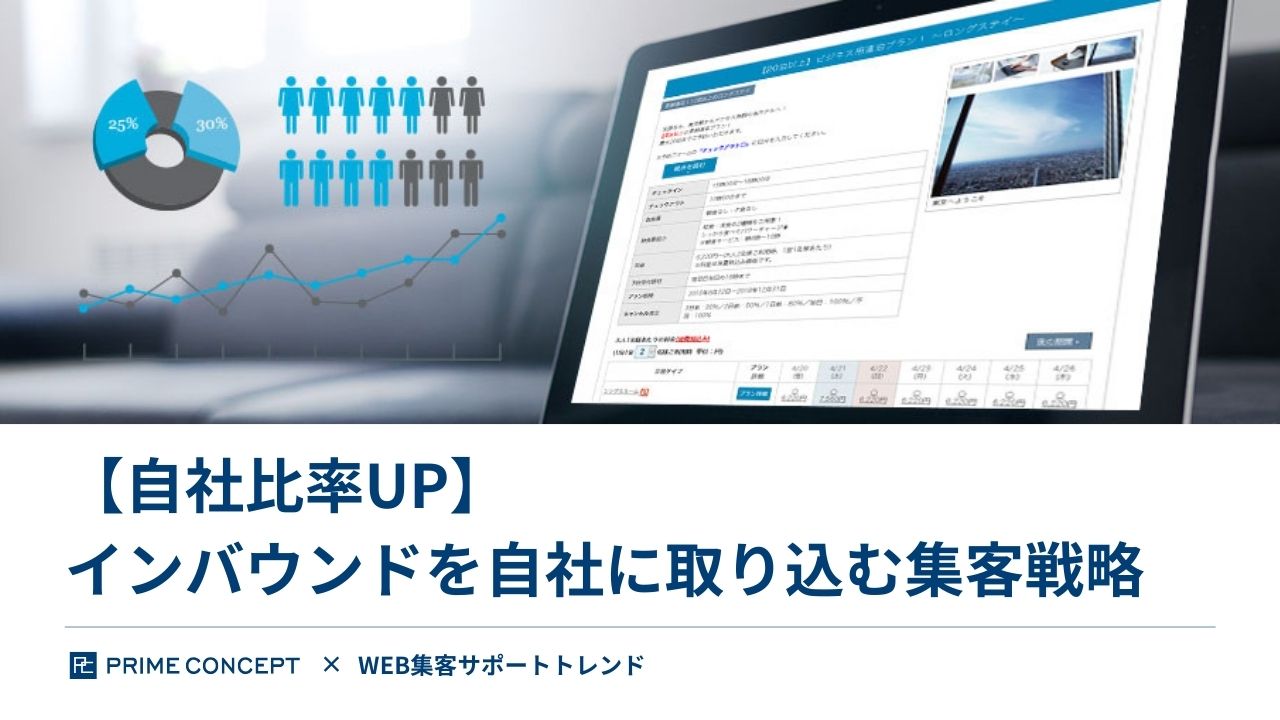 【自社比率UP】インバウンドを自社に取り込む集客戦略