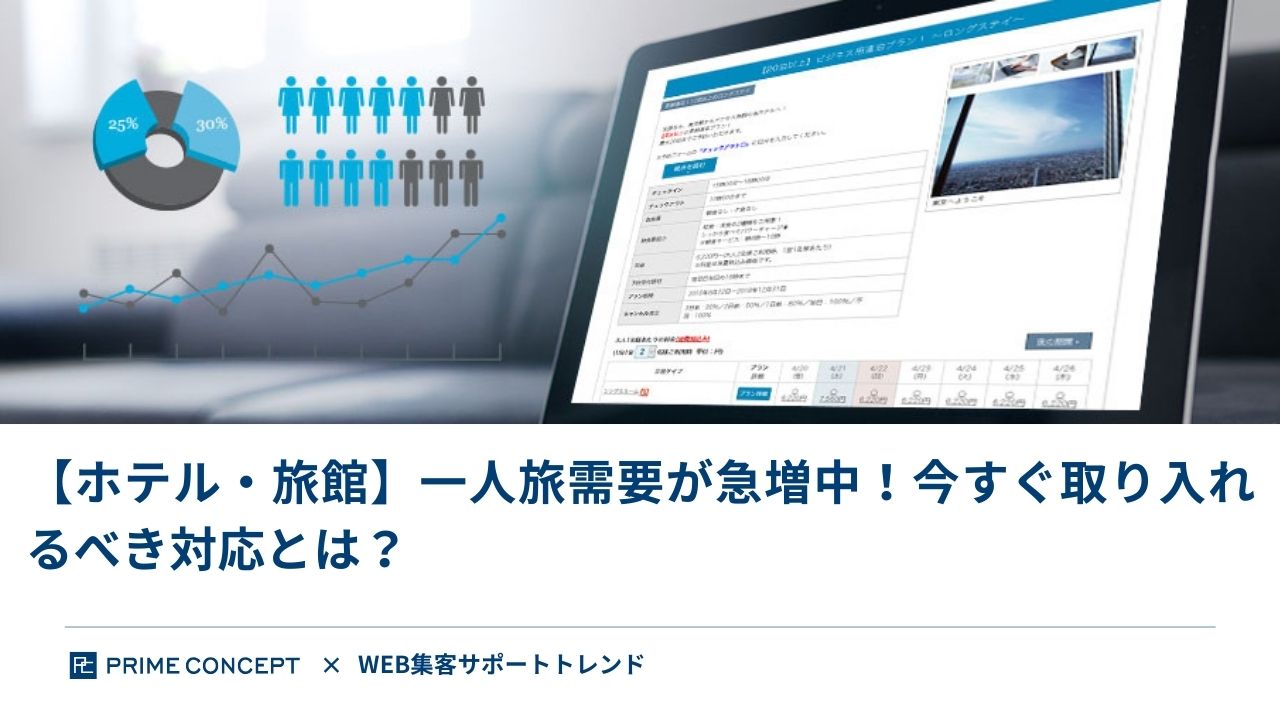【ホテル・旅館】一人旅需要が急増中！今すぐ取り入れるべき対応とは？
