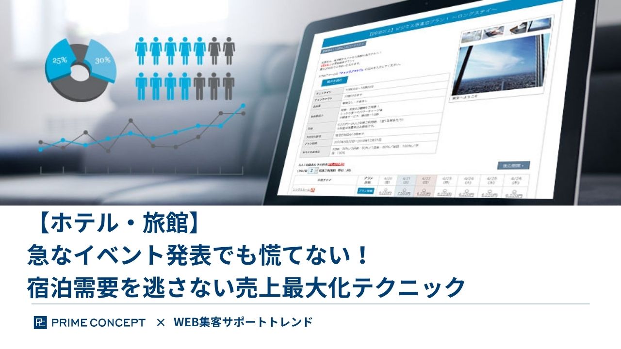 【ホテル・旅館】急なイベント発表でも慌てない!宿泊需要を逃さない売上最大化テクニック