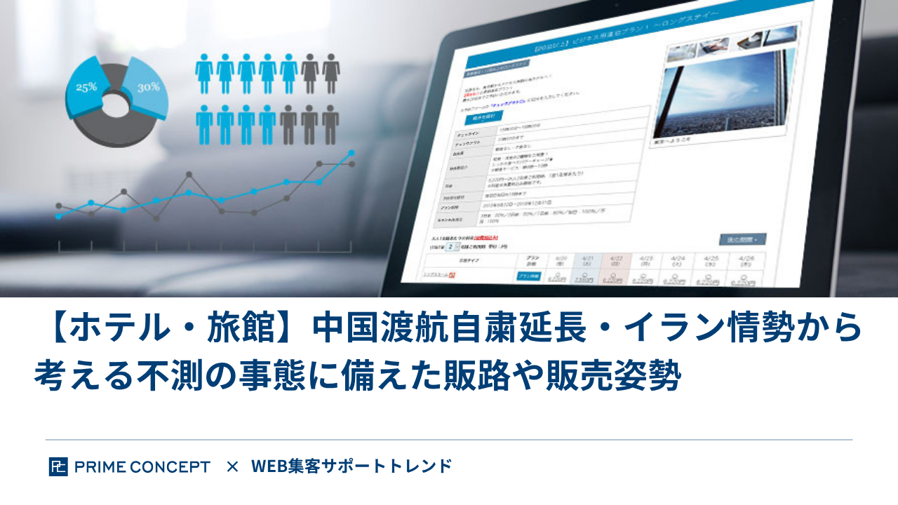 【ホテル・旅館】中国渡航自粛延長・イラン情勢から考える不測の事態に備えた販路や販売姿勢