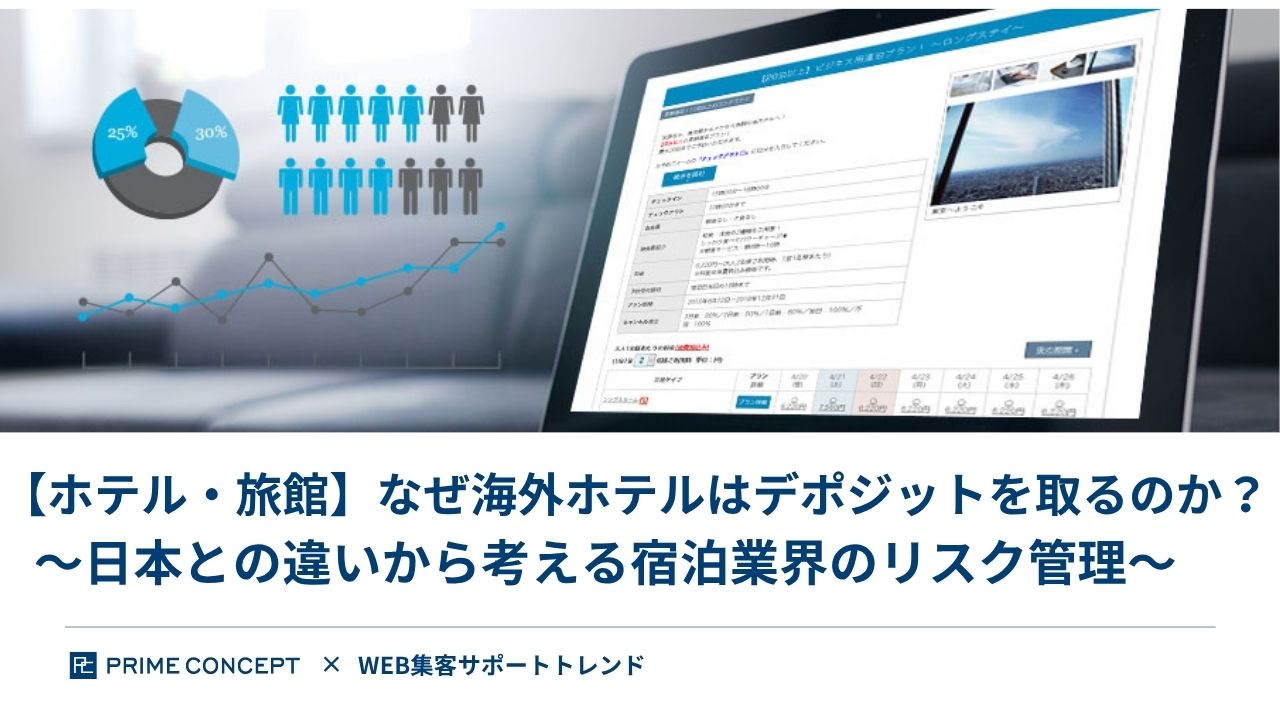 【ホテル・旅館】なぜ海外ホテルはデポジットを取るのか？～日本との違いから考える宿泊業界のリスク管理～